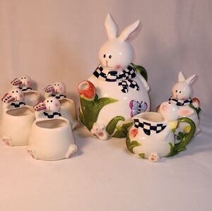 Mercuries Easter Bunny Tea Set